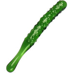 Glass Wand Anal Butt Plug - 7.08 Inch G-Spot Glass Cucumber Butt Plug, Innovative Cucumber Anal Dildo, Vaginal Prostate Massager Sex Toy For Male Female Masturbation (A)