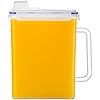Aqua Fridge Door Water Jug with Handle BPA Free Plastic Pitcher with Screw Top Lid Perfect for Making Teas and Juices, 1 Gallon, Clear