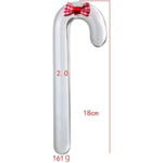 Glass Sex Toy Wand Double-Ended Butt Plug Anal Beads G-Spot Stimulation To Dildo Christmas Gift Candy Cane Unisex Anal Butt Plug For Men Women (18Cm, Bow)