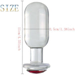 Crystal Glass Anal Plug With Luxury Jewelry,Butt Plug Fetish Anus Stimulation Unisex Adult Anal Sex Toy Crystal Anal Plug Bum Plugs Jewelry Anal Trainer Toys For Men Women(L)