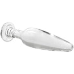 Crystal Glass Anal Butt Plug Sex Toys Clear Glass Anal Plug Anal Expander Training Transparent Butt Plug Anal Trainer For Women Men Couples Tapered Head Anal Trainer Toy Anal Sex Toy (S)
