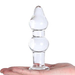5.9 Clear Glass Anal Plug G-Spot Massager Crystal Butt Plug Expander for Couples