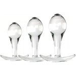 3Pcs Glass Anal Plug Adult Sex Products Training Kit Anal Beads Butt Plug Masturbator Toys With Anchor Bottom, Smooth Glass Sex Toys For Men Women Beginners Advanced Players Pleasure (Transparent)