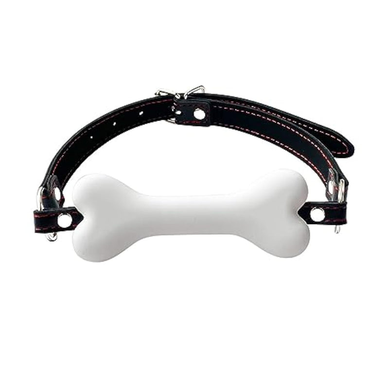 Dog Bone Mouth Gag White Pet Bone Bite Ball Gag Adjustable Bondage Bdsm Fetish Slave Restraints Sex Toys Slave Sm Game For Lover Couple