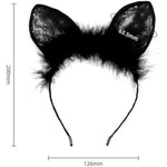 Cat Tail Anal Plug Cosplay Set, Fox Tail Butt Plug Sexy Cat Ear Hairpin Breast Pump Anal Stopper Tail Sex Toy For Adult Couples (Black)