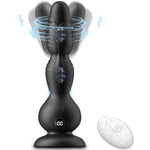 360°Rotation Anal Vibrators Prostate Massager, 10 Modes Rotating Vibrating Anal Beads Led Display Butt Plug With Remote Control, Strap-On Anal Sex Toys With Strong Suction Cup Adult Toys For Men