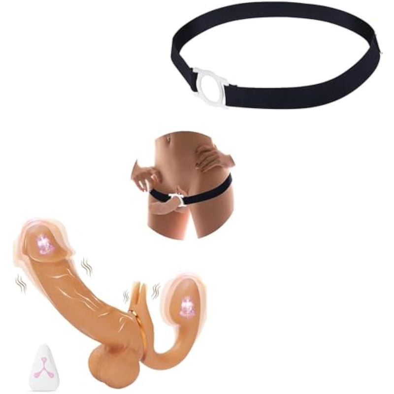 Double Ended Dildo G Spot Vibrator & Strap Combo, Strapless Dildo With Remote Control, Realistic Dildo Clitoral Stimulator Sex Toys For Women Couple Private Pleasure