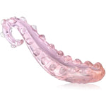 Glass Dildo Anal Butt Plug, Pink Hippocampus-Shaped Crystal Glass Dildo Pink Anal Plugs With Pellets Prostate Massager Anal Beads Crystal Dildo Anal Sex Toys For Women Masturbation