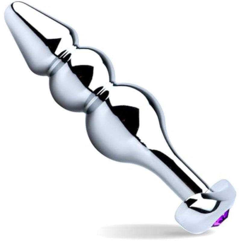 Anal Bead Butt Plug Adult 3 Beaded Training Beginners Sex Toys (Anchor)