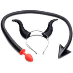 Devil Tail Anal Plug And Horns Set
