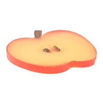 10Pcs Red Small Apple Slices 45 * 48 * 5Mm/1.77 * 1.89 * 0.2Inch Simulation Fruit Slices Mini Plastic Models