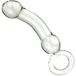 Anal Butt Plug Glass Anal Trainer With Big O Ring Crystal Pleasure Wand Sex Toy,G-Spot Pleasure Wand Glass Dildo Expander Crystal Anal Plug Anal Masturbator Sex Toy For Men Women(Style 1)