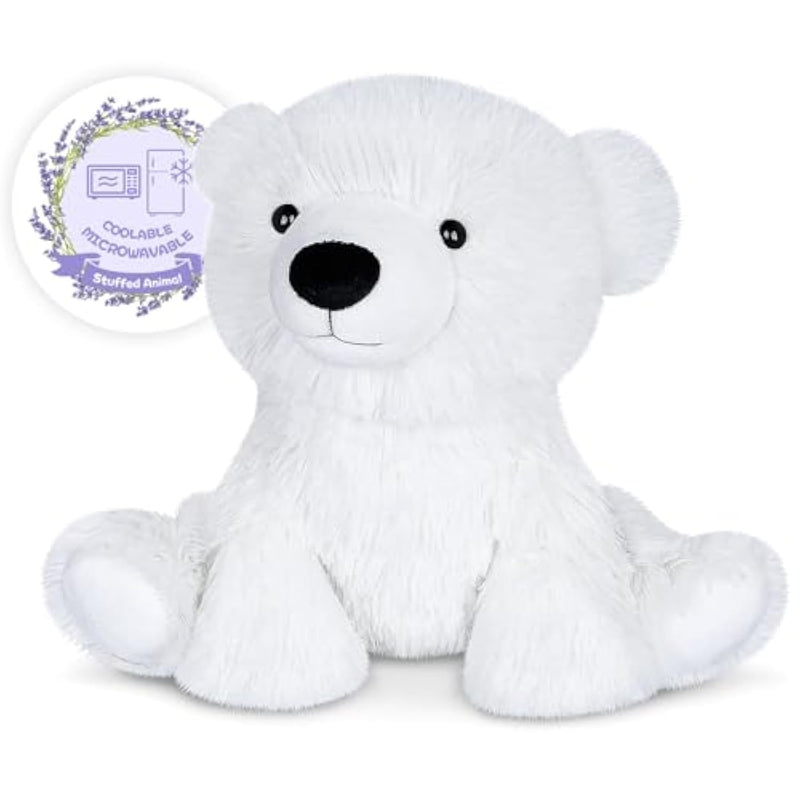 Warming Polar Bear Stuffed Animal, Microwavable Heating Pad For Soothing & Stress Relief, Stuffed Bears Plush Toys With Lavender Scent, Plushies White Bear Gifts Kids & Adults