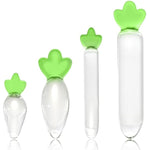 4Pcs Crystal Glass Radish Shaped Anal Butt Plug Set - Smooth Big Butt Plugs Anus Training Kit, Anus G-Spot Masturbation Prostate Massager Adult Bdsm Slave Games Sex Toys For Women Men Couples Lovers
