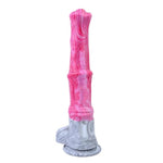 Realistic 12 Inch Silicone Horse Dildo with Ring Knot Shaft and Strong Hands Free Waterproof Suction Cup for Adult Women Deep Pleasure