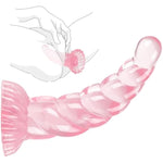 7 Inch Braid Dildo G Spot Stimulation Dildos With Powerful Suction Cup For Hands-Free Play Anal Adult Sex Toy For Women And Couple (Pink)