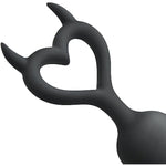 Anal Plug Buttplug With Devil'S Horns Anal Trainer 5 Bead Anal Sex Toy Flexible Anal Chain Sm Masturbation For Women Men Couples Sexy Role Play Butt Plugs Cosplay Halloween