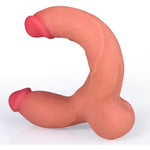 Silicone Double Sided Dildo Strapless Strap-On Dildo With Vivid Glans Realistic Double-Ended Dildo Adult Sex Toy For Lesbian Gay Couple (L)