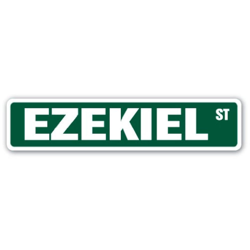 Ezekiel Street Sign Childrens Name Room Sign | Indoor/Outdoor |  18" Wide Plas