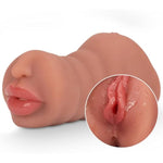 3 In 1 Pocket Pussy, Deep Throat Blowjob Stroker With Teeth&Tongue, Realistic Pocket Pussies With 3D Realistic Textured Vagina & Tight Anus, Oral Adult Sex Toys For Men Masturbation