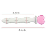 Double-Ended Crystal Dildos Glass Pleasure Wand Anal Plug - Love Style Series (Love A)