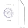 Skinny 20 OZ Straight Stainless Steel White Tumbler with Metal Straw for Heat Press Machine Printing 4 Pack