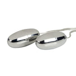 Pocket Exotics Wired Remote Double Bullet Vibrator - Sex Toys For Couples - Adult Vibe Eggs Massager - Silver