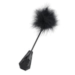 Double-Headed Erotic Feather Flapping Paddle Glossy Leather Paddle Plush Feather Role-Playing Props Couple Flirting Feather Tickler