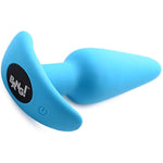 Remote Control 21X Vibrating Silicone Butt Plug - Blue