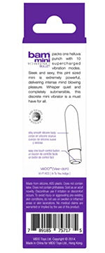 Bam Mini Rechargeable Bullet Vibrator (Indigo)