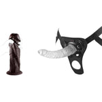 Harness & Strap-On Set, 2.8'' Diameter Huge Thick Dildo
