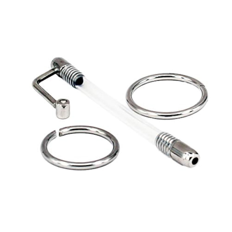 Elite 3.59 Inch Flexible Urethral Sounding Dilators Penis Plug, Cum-Through Hole