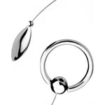 Male Prostate Toy, Stainless Anal Prostate Massage Stimulate Massager Balls Nylon Thread Pull Ring Anal Prostate Massager Vagina Anal Plug Trainer Sex Toys for Adult Women,Men and Couples. (L)