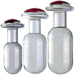 Glass Crystal Anal Plug With Jewelry Base Round Head Anal Plug Adult Sex Toy