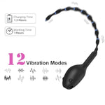 Urethral Sounds Vibrator, Vibrating Penis Plug 12 Vibration Modes Cock Stimulation Trainer Urethral Dilator, Urethral Stretcher Male Vibrator Urethral Plug Beads Sounding Sex Toys For Men