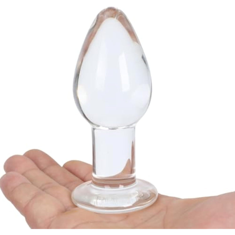 Mushroom Shape Large Anal Plug Glass Butt Plug Crystal Bum Plug Sex Toys For Women Men Masturbation