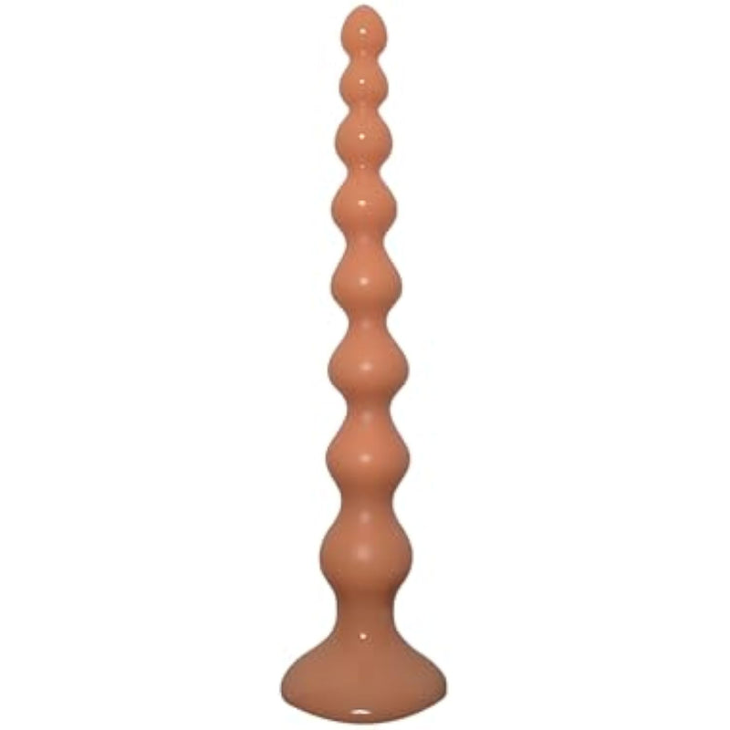 Long Anal Beads Anal Plug With 8 Anal Balls Ultra Soft Anal Chain Butt Plug With Strong Suction Cup Flexible Anal Sex Toys Anal Trainer For Men Women Couples Anal Toys (Skin Color, S)