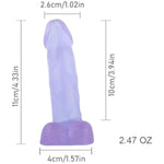 Realistic Dildo, Sex Toys For Beginners, Anal Plug For Women, Lesbians, Men, Gay And Couple (4" Blue)