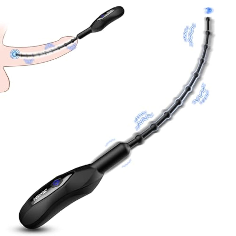 Vibrating Urethral Sounds Dilators Male Sex Toys - Male Masturbator Silicone Beads Penis Plug Male Vibrator With 10 Vibration Modes, Jeusn Urethral Sound Stretcher Adult Sex Toys For Men