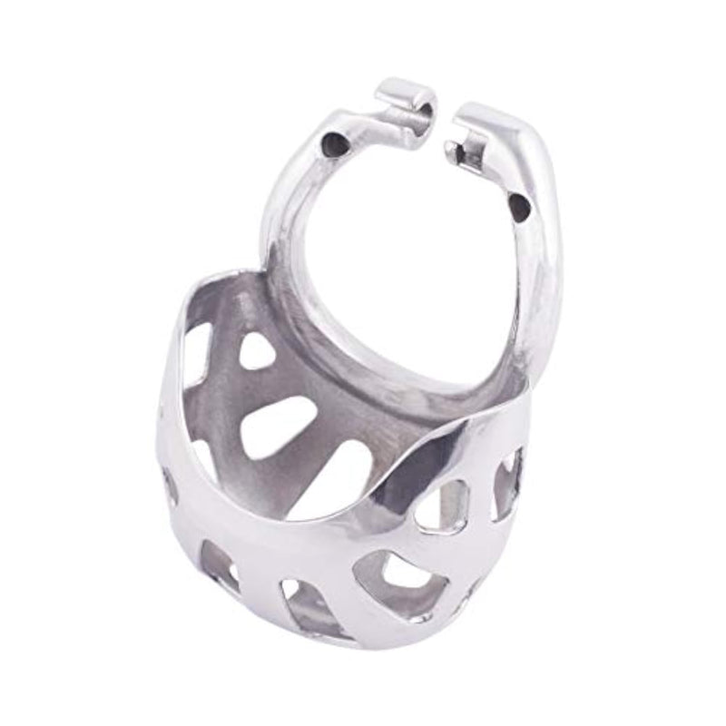 Male Cock Cage Device Base Ring Ergonomic Design 304 Stainless Steel Chastity Device Ring With Scrotal Wrapper H650 (1.97''/ 50Mm)