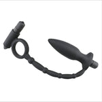 Anal Vibrator With Thick Penis Ring Cock Ring Anal 10 Vibrator Strong Vibration Medical Silicone Double Prostate Massager With Cock Ring Adult Male Sex Toys For Men