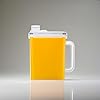 Aqua Fridge Door Water Jug with Handle BPA Free Plastic Pitcher with Screw Top Lid Perfect for Making Teas and Juices, 1 Gallon, Clear