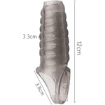 Reusable Sleeves Dw8611 Girth For Men Extender Enlarger Extension Enhancer Ball Stretch Sleeve Girth Best Gift- (Black/Hlw)