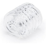 Head Master Male Masturbator - 2.5 Inch Double Textured Stretchy Open Ended Stroker - Male Sex Toy - Self Pleasure Sex Toys For Men - Waterproof - Clear