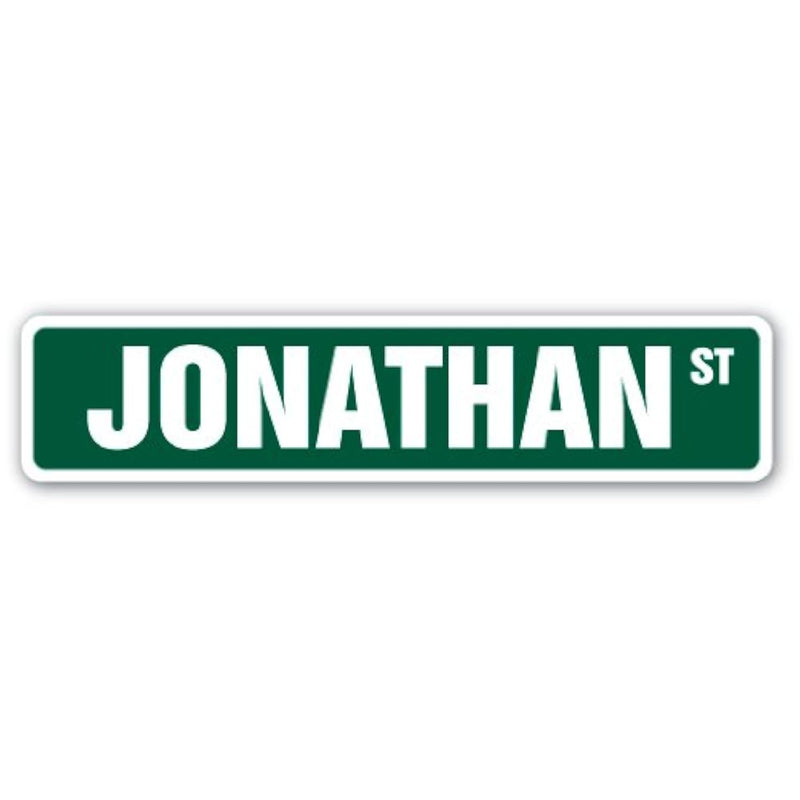 Jonathan Street Sign Childrens Name Room Sign | Indoor/Outdoor |  18" Wide Pla