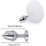 5Pcs Anal Plug Butt Plug Set Faux Fur Rabbit Bunny Tail Anales Plug Women'S Bunny Costume Set For Women Man Beginners Adult Couples