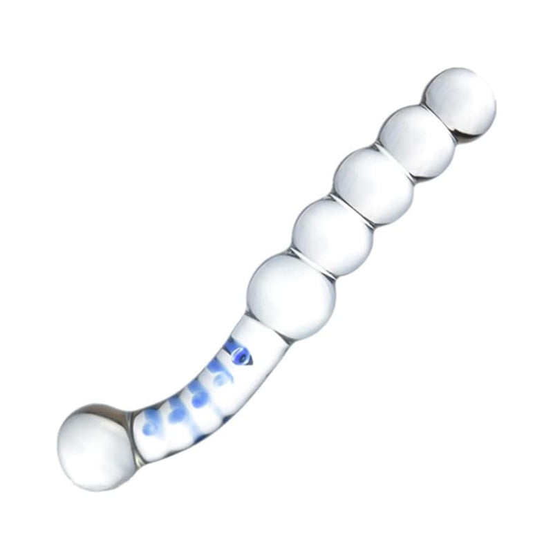 Round Anal Beads Glass Dildo G Spot Stimulation Crystal Pleasure Wand Anal Sex Toys