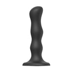 Dildo Geisha Ball - Ultra-Soft Liquid Silicone Dildo With Flexible Design & Responsive Internal Balls - Suction Cup Dildo Ideal For Vaginal & Anal Pleasure (Black - Medium)