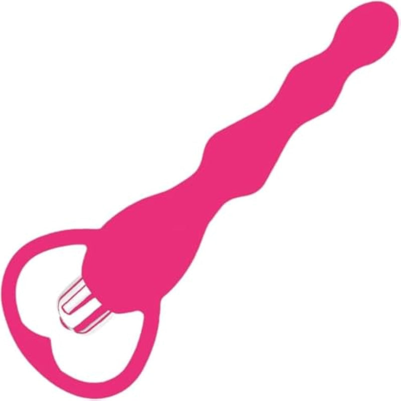 Vibrating Anal Beads Butt Plug?Silicone Anal Plug?Graduated Design Silicone Anal Vibrator Waterproof G-Spot Anal Sex Toy For Men Women And Couples Sex Toys Pink