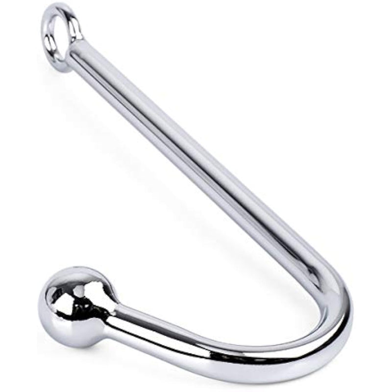 Bdsm Metal Anal Hook Butt Plug With Smooth Ball Anal Plug Sm Restraints Anal Gay Sex Toys For Man And Woman Adult Games (Length:9.84 Inch/25 Cm, 1 Ball)